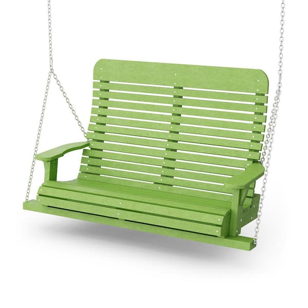Wildridge Signature 2-Person Lime Green Plastic Porch Swing