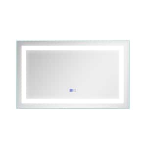 40 in. W x 24 in. H Rectangular Frameless Wall Mounted Anti-Fog Dimmable LED Bathroom Vanity Mirror