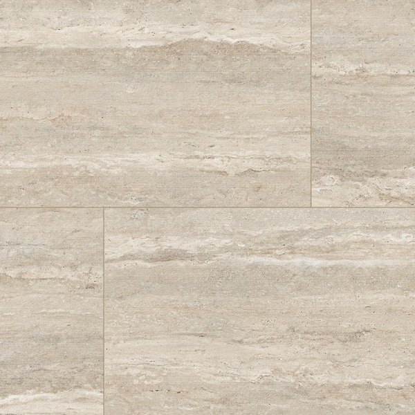 American Travertine Beige 24 in. x 48 in. Chiseled 3D Porcelain Large Format Wall Tile (2-Pieces, 16 sq. ft. /Case)