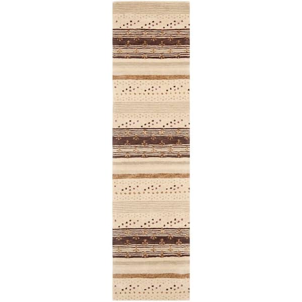Wyndham 2 ft. x 9 ft. Ivory/Multi Striped Geometric Runner Rug