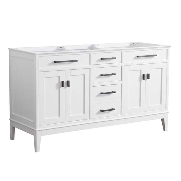 Madison 60 in. Bath Vanity Cabinet without Top in White