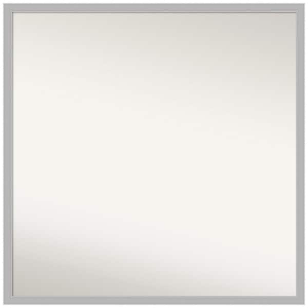 Amanti Art Hera Chrome 27 in. W x 27 in. H Non-Beveled Bathroom Wall Mirror in Silver