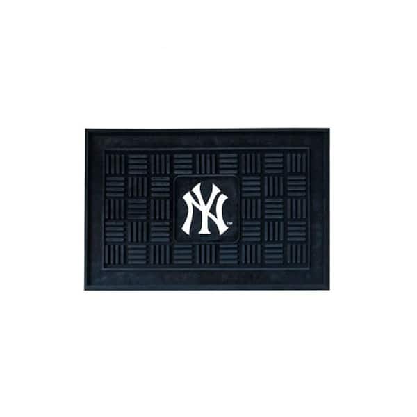 FANMATS MLB New York Yankees Black 19 in. x 30 in. Vinyl Indoor/Outdoor Door Mat