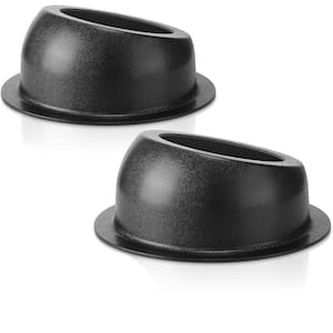 Universal Angled Speaker Enclosures Pods Surface Mount Rubber Strip for 6.5 Inch Custom Door Panel Black 2 Pack
