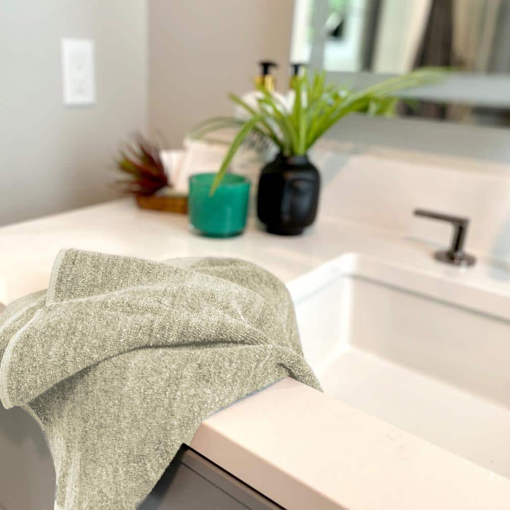 Sand Cotton and Bamboo Blend Hand Towels Set of 2