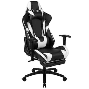 X30 Faux Leather Swivel Ergonomic Gaming Chair in Black with Adjustable Arms