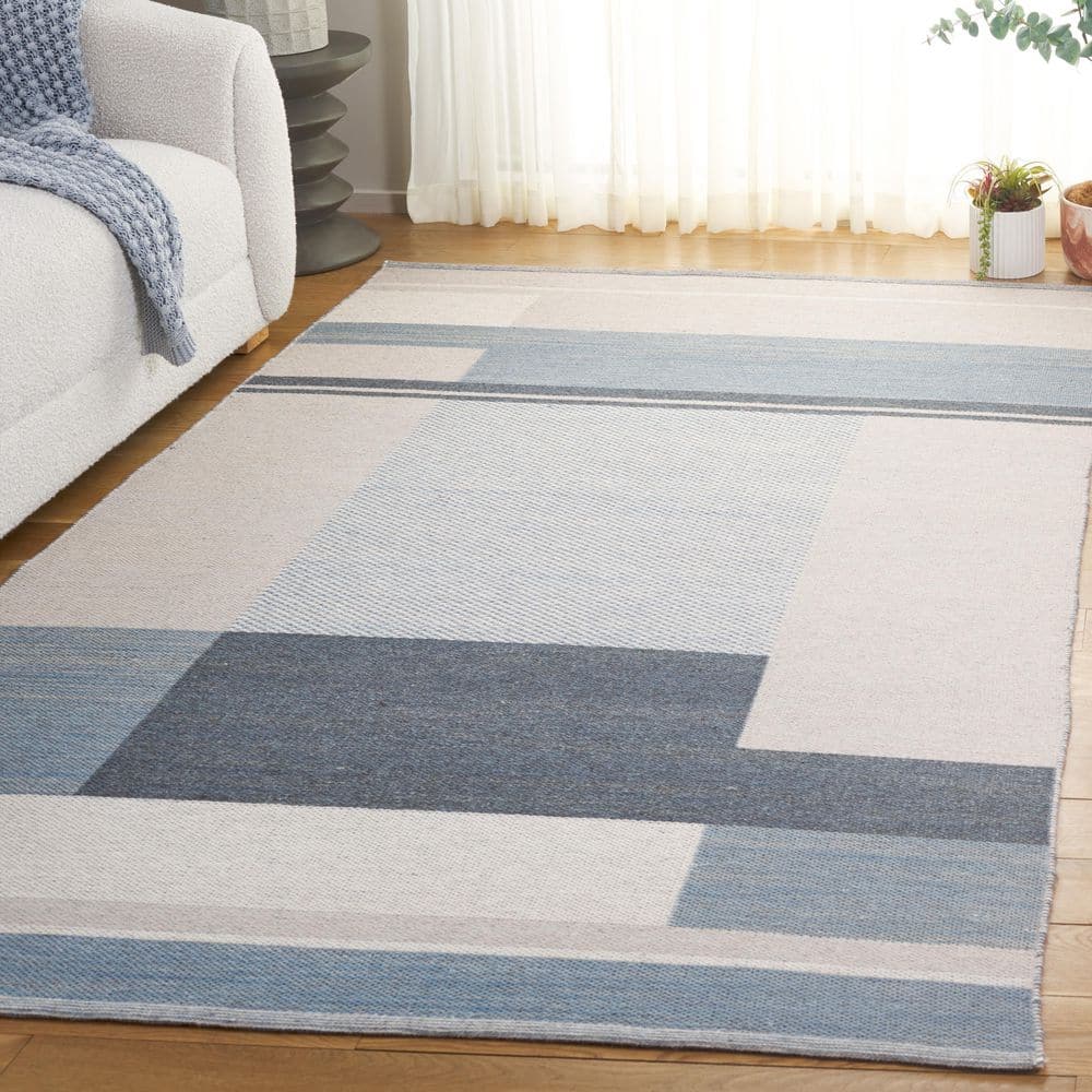 Kilim 5 ft. x 8 ft. Beige/Blue Abstract Area Rug price history on PriceWatchPro