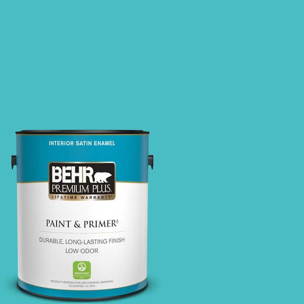 BEHR PREMIUM PLUS 1 gal. Home Decorators Collection #HDC-WR14-6 North Wind Satin Enamel Low Odor Interior Paint & Primer