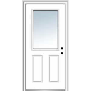 JELD-WEN 36 in. x 80 in. 6-Panel Primed Steel Prehung Left-Hand Inswing  Front Door w/Brickmould THDJW166100275 - The Home Depot