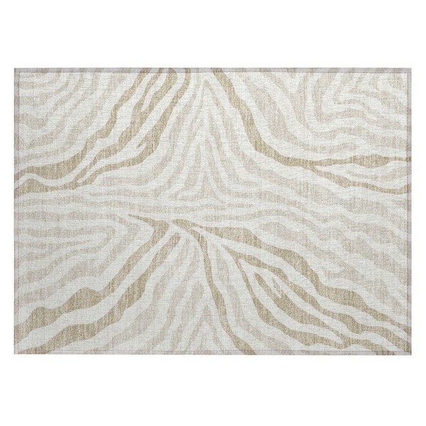 Chantille Machine Washable Indoor/Outdoor Abstract ACN2523 Ivory 2 ft. x 3 ft. Accent Rug