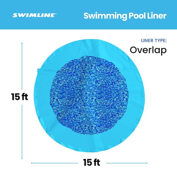 15 ft. Swirl Blue Round Above Ground Pool Liner 52 in. Deep