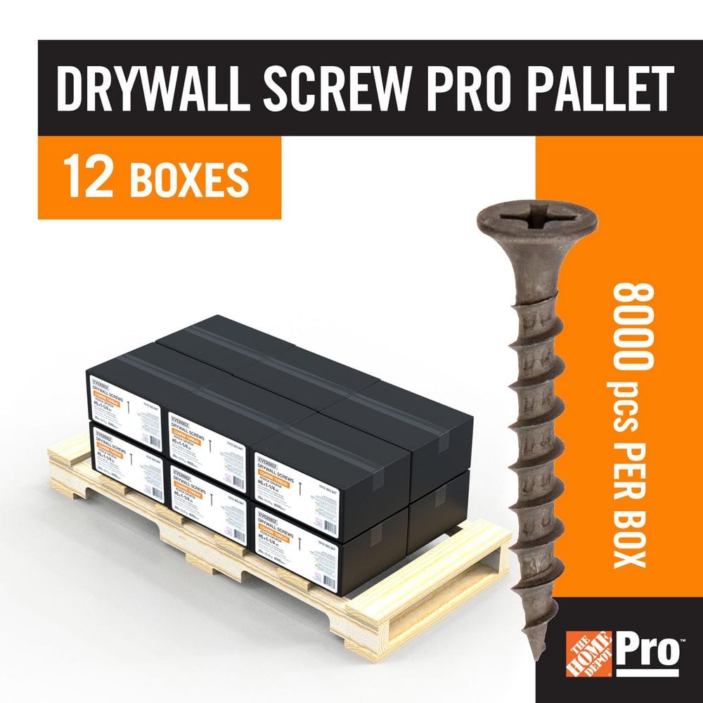 "#6 x 1-1/4 2.65 mm Coarse Thread Phillips Bugle Head Phosphate Drywall Screw Pallet (12 Boxes)" price history on PriceWatchPro