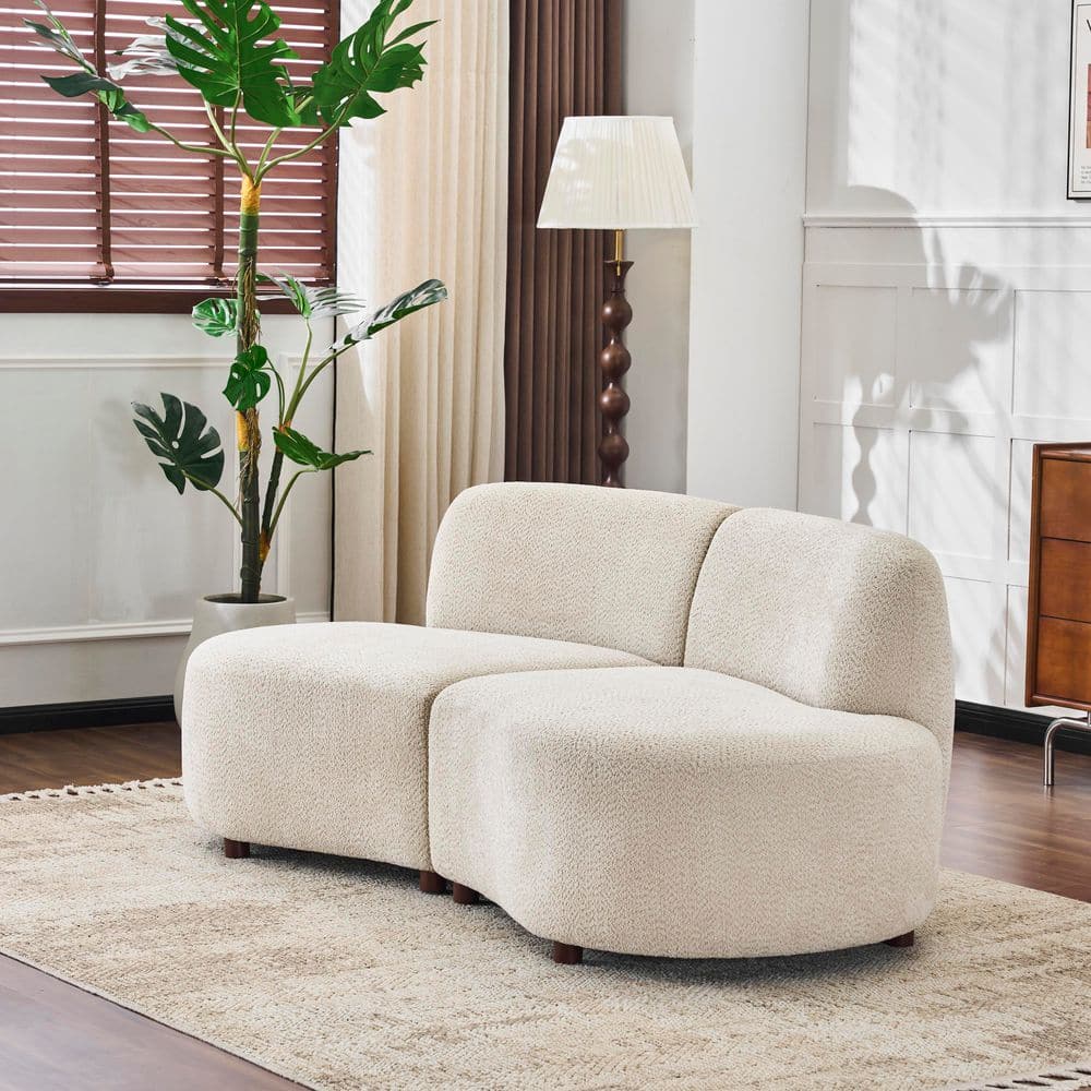 CHRISTOPHER KNIGHT HOME Keelan 74 in. Polyester Armless Curved