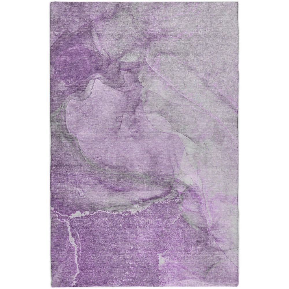 Dream Shag Premium Machine Washable Abstract ADS524 Lilac 10 ft. x 14 ft. Area Rug price history on PriceWatchPro