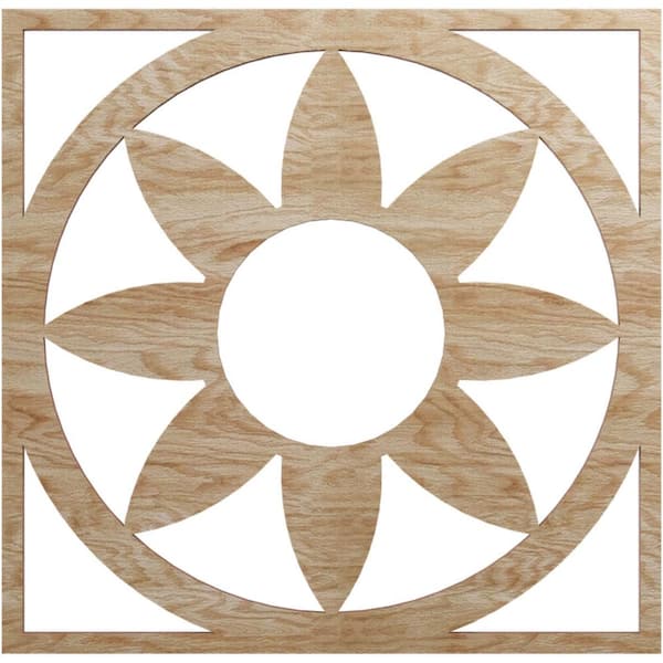 Ekena Millwork 0.375 in. x 6.25 in. x 18 in. Wood Medallion Moulding