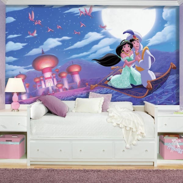 RoomMates 72 in. x 126 in. Aladdin A Whole New World XL Chair Rail 7-Panel Prepasted Mural