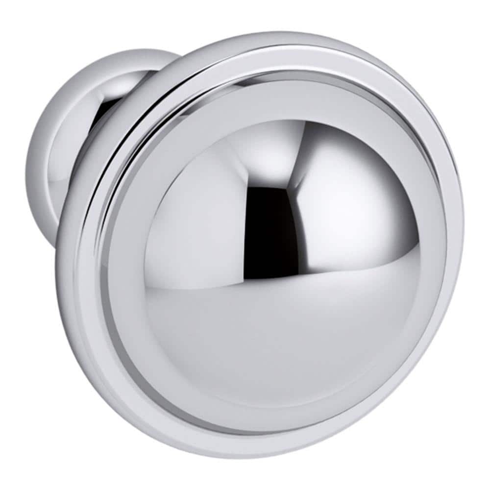 KOHLER Damask 1 in. Chrome Vanity Round Cabinet Knob K-99686-HF1 - The ...