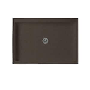 Swanstone 48 in. L x 34 in. W Alcove Shower Pan Base with Center Drain in Canyon