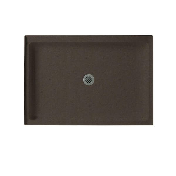 Swan Swanstone 48 in. L x 34 in. W Alcove Shower Pan Base with Center Drain in Canyon