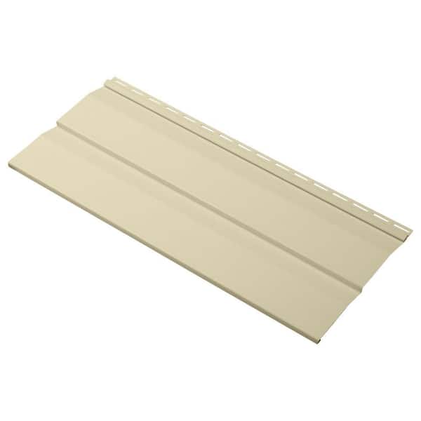 Ply Gem Take Home Sample Progressions Double 5 in. x 24 in. Dutch Lap Vinyl Siding in Sunrise Yellow