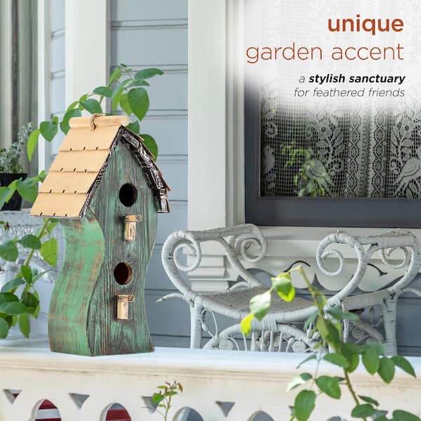 Alpine Corporation 17 in. Tall Outdoor Artful Swirly Hanging