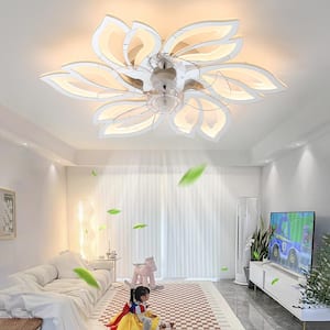 26 in. Indoor Chrome Indoor Ceiling Fan with Adjustable White Integrated LED, Remote Included