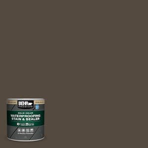 8 oz. #SC-103 Coffee Solid Color Waterproofing Exterior Wood Stain and Sealer Sample