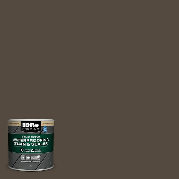 BEHR PREMIUM 8 oz. #SC-103 Coffee Solid Color Waterproofing Exterior Wood Stain and Sealer Sample