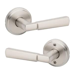 Perth Satin Nickel Reversible Hall Closet Bedroom Passage Door Handle with Microban Antimicrobial Technology