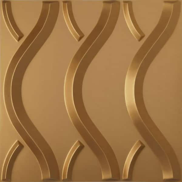 Ekena Millwork 19-5/8-in W x 19-5/8-in H Nexus EnduraWall Decorative 3D Wall Panel Gold