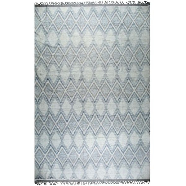 Ivory Hand-Knotted Wool Contemporary Marrakech Handspun, Timeless Elegance for Living Room, 12 ft. x 19 ft. Area Rug