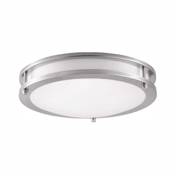 Euri Lighting 100-Watt Brushed Nickel Integrated LED Flush Mount
