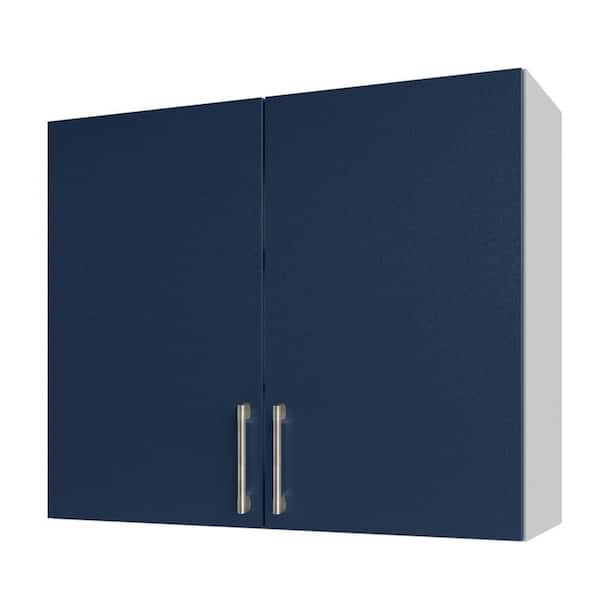 Miami Weatherboard 36 in. X 12 in. X 30 in Outdoor Wall Cabinet in Sapphire Blue Matte