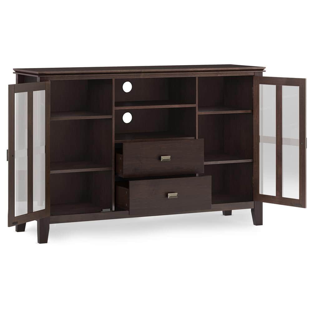 Artisan Contemporary 53" TV Media Stand in Dark Chestnut Brown