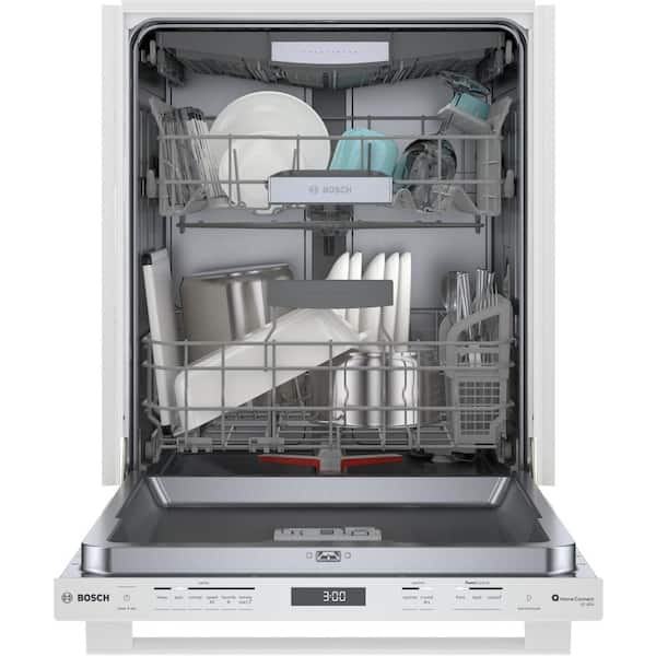 Bosch 800 Series 24 in. White Top Control Tall Tub Dishwasher with