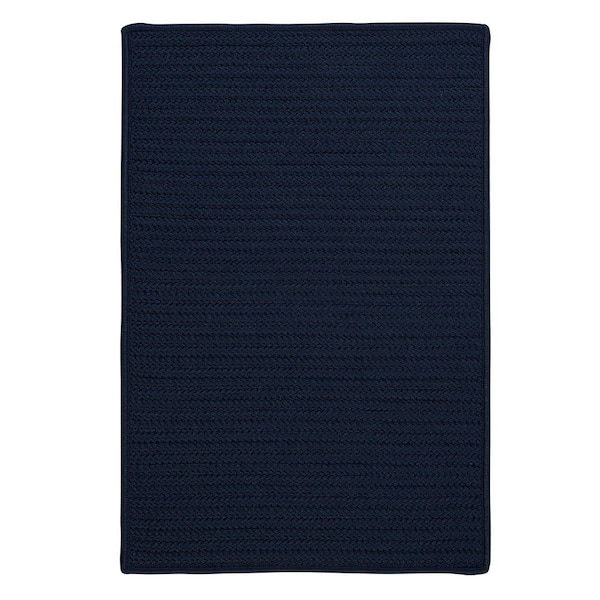 Simply Home Navy 5 ft. x 7 ft. Solid Indoor/Outdoor Area Rug