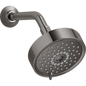 Purist 3-Spray Patterns 5.5 in. Single 1.75 GPM Wall Mount Fixed Shower Head in Vibrant Titanium