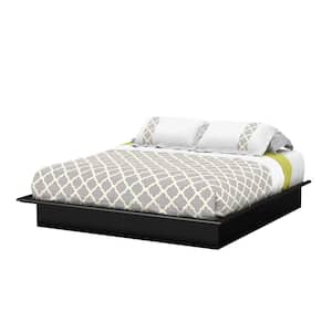Step One King-Size Platform Bed in Pure Black