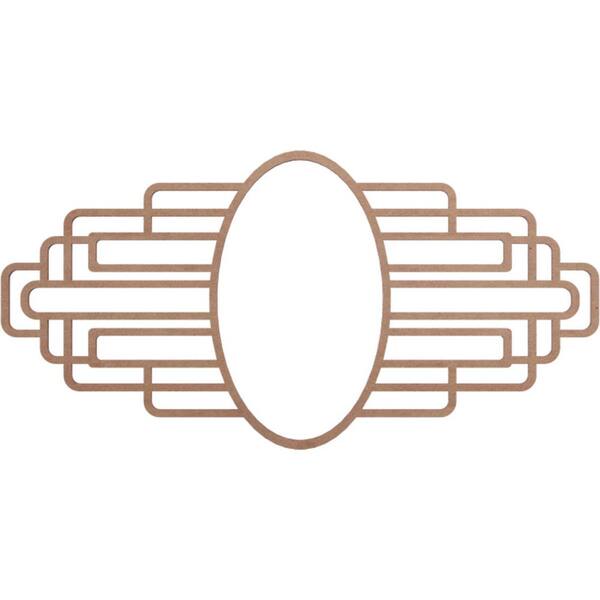 Ekena Millwork 20 in. x 10 in. x 1/4 in. Elizabeth Wood Fretwork Pierced Ceiling Medallion, Wood (Paint Grade)