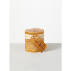 4.25 in. Brown Sugar Timber Pillar Candle