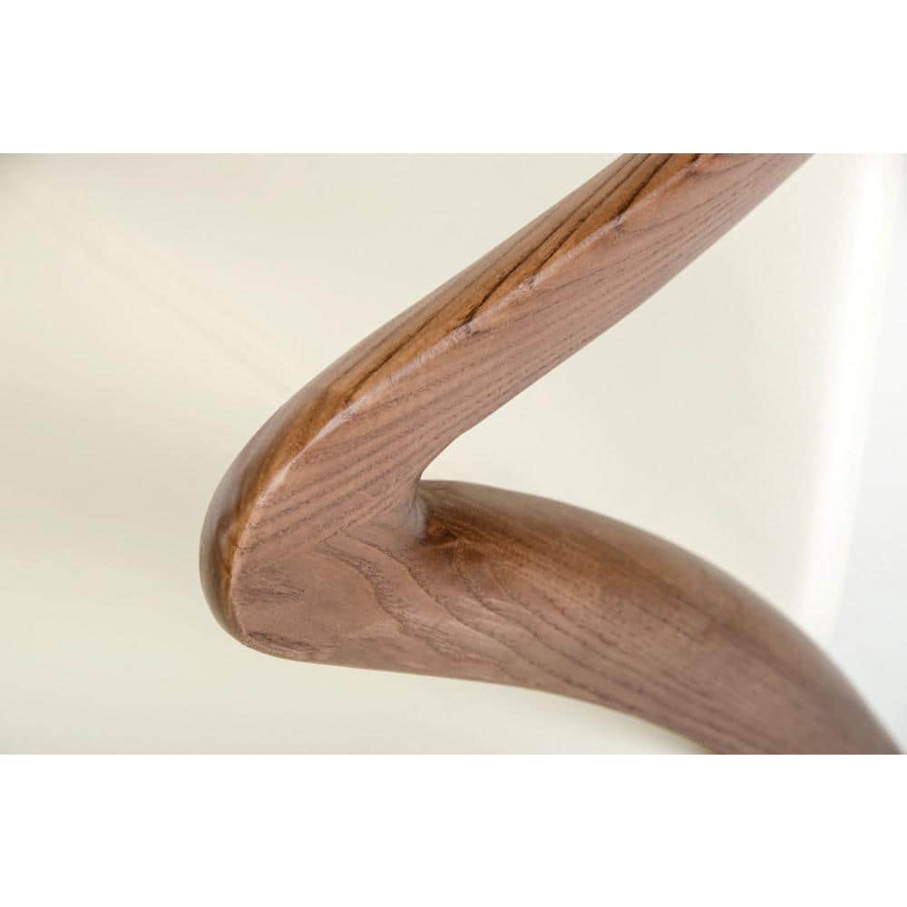 Walnut & Cream Faux Leather Parsons Dining Chair