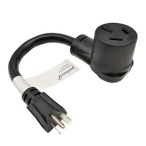 1 ft. 10/3 3-Wire 20 Amp 250-Volt 6-20P Plug to 50 Amp Range/Stove-Outlet 10-50R Female Adapter (6-20P to 10-50R)