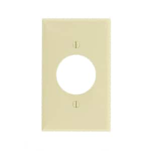 1-Gang 1 Single Receptacle, Standard Size Nylon Wall Plate, Ivory