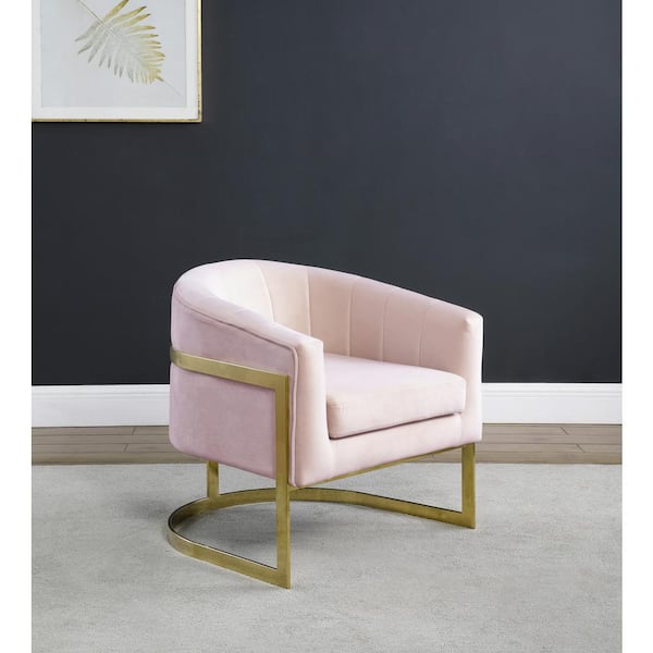 Pink and gold accent shop chair