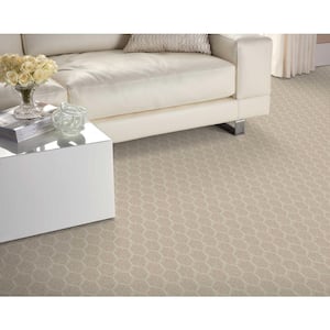 Entanglement - Desert/Ivory - Brown 12 ft. 27 oz. Wool Pattern Installed Carpet