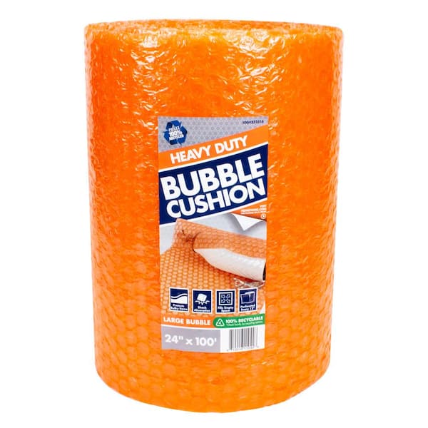Pratt Retail Specialties 5/16 in. x 24 in. x 100 ft. Perforated Bubble Cushion Wrap (2-Pack)