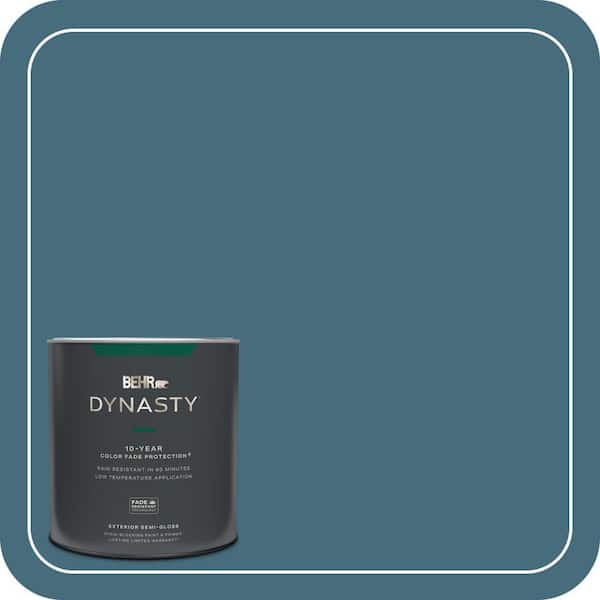 BEHR DYNASTY 1 qt. #S480-6 Poseidon Semi-Gloss Exterior Stain-Blocking Paint & Primer