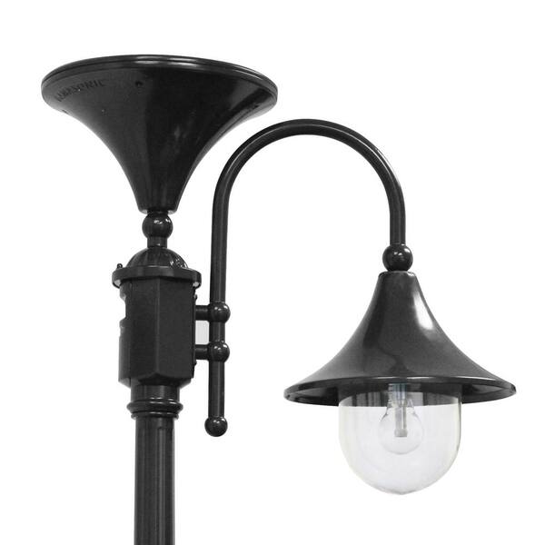 Everest Single Black Outdoor Integrated Led Solar Lamp Post Light with GS Solar LED Light Bulb Everest Single Black Outdoor Integrated Led Solar Lamp Post Light with GS Solar LED Light Bulb