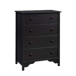 Dawson Trail 4-Drawer Raven Oak Chest of Drawers 42.323 in. H x 32.244 in. W x 18.346 in. D
