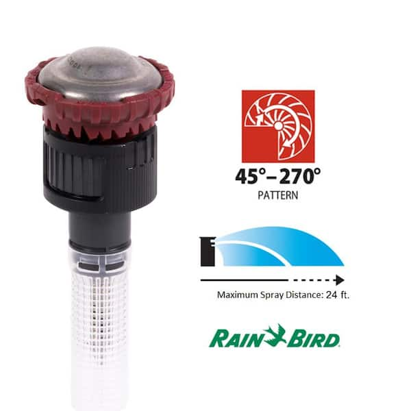 Rotary Sprinkler Nozzle, 45-270 Degree Pattern, Adjustable 17-24 ft.